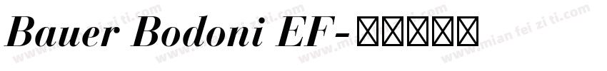 Bauer Bodoni EF字体转换